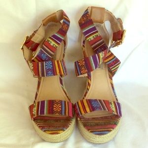 Steve Madden Aztec Wedge Sandals